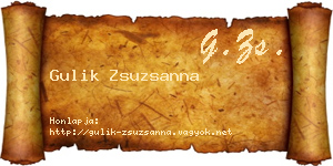 Gulik Zsuzsanna névjegykártya